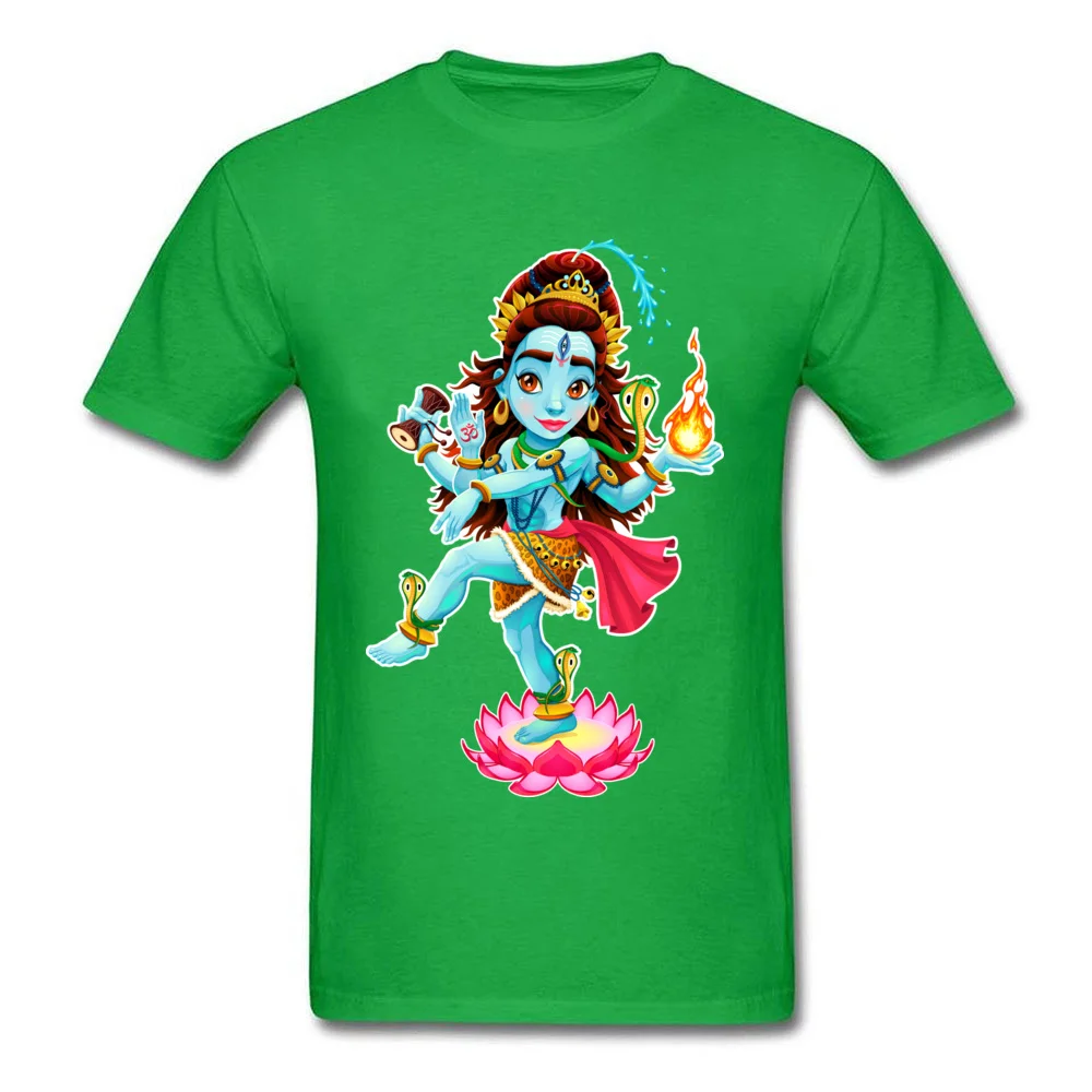 Cute Men T-Shirt Round Collar Short Sleeve 100% Cotton Dance of Shiva Tops Tees Custom Sweatshirts Wholesale Dance of Shiva green