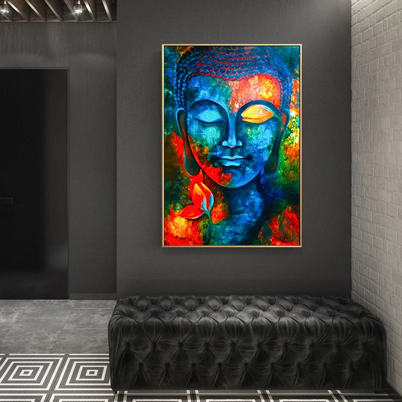 Modern-Buddhism-Posters-and-Prints-Wall-Art-Canvas-Painting-Wall-Decoration-Lord-Buddha-Pictures-For-Living
