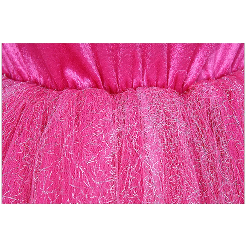 Нарядное розовое нарядное платье принцессы для девочек; костюм Спящей красавицы Авроры; Рождественский подарок для детей; Карнавальная праздничная одежда; От 4 до 9 лет