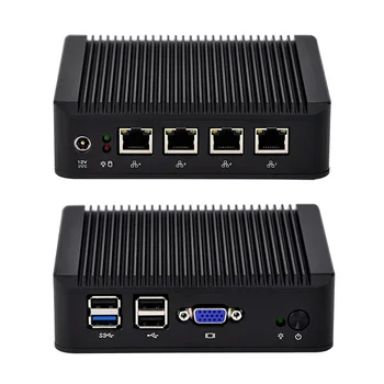 

QOTOM Mini PC 4 Gigabit NIC to build a router firewall, Fanless appliance, J1900 Mini PC Quad core 2 GHz