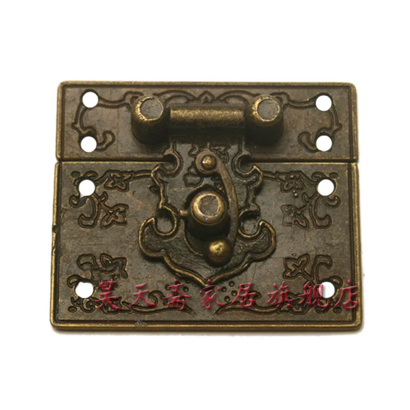 

[Haotian vegetarian] antique furniture copper fittings / Chinese decoration copper live / flower-shaped box buckle / clasp HTN-0