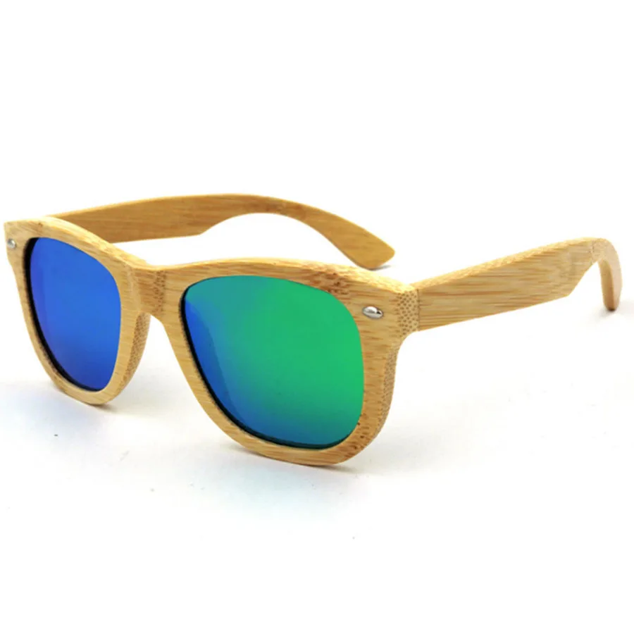 bamboo Polarized Sunglasses Men Retro Rivet High Quality ...