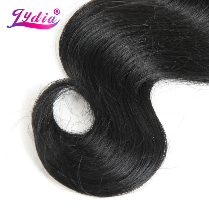Lydia Body Wave Hair Extension Yaki Body 16"-26" Pure Color 4 Pieces/lot Synthetic Hair Weaving For Women Bundles