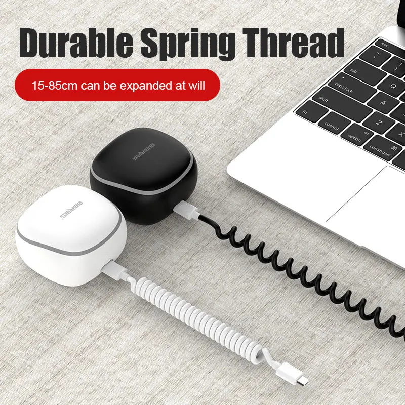 GARAS Power Bank PD/QC3.0 for iPhone/Micro USB/USB C mini Powerbank Fast Charger For xiaomi/huawei Type C To Type C Spring Cable