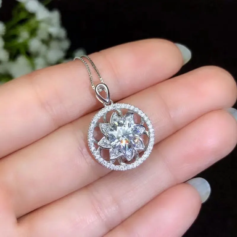 Ювелирные изделия colife 925 серебро муассанитовый кулон для свадьбы 1.5ct VVS1 класс Муассанит цепочки и ожерелья подвеска серебро Муассанит ювелирные изделия