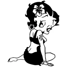 12,2 см* 15,6 см Betty Boop виниловые авто-Стайлинг найклейки на мотоцикл, стикеры черный/серебристый S3-5717