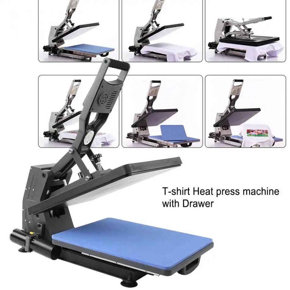 Flash Deal 40*50cm Hydraulic High Pressure Digital Manual T-shirt Heat Press Machine 17