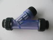 pvc strainer / pipe fittings/ Y type clear pvc strainer 4″ DIN or ANSI standard