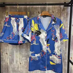 2018 Новый горячий девочка и мальчик шелковые пижамы Для женщин твердых атласная пижама Lovers пижамы Пары пижамные комплекты