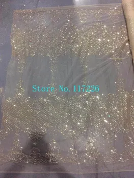 

5yards gold glued glitter indian tulle mesh fabric JRB-52706 for wedding dress