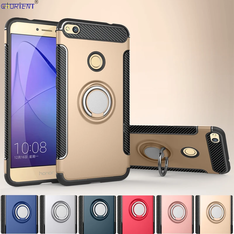 

Huawei Honer 8 Lite Stand Case P8 P9 Lite 2017 Metal Finger Ring Back Cover PRA-LX1 PRA-LA1 PRA-TL10 PRA-L22 Bumper Case Funda