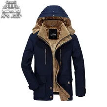 Зимняя мужская куртка, новинка, ветровка, зимняя, бренд AFS JEEP, теплая, толстая, военная, для отдыха, мужские пуховики, парки, M-6XL