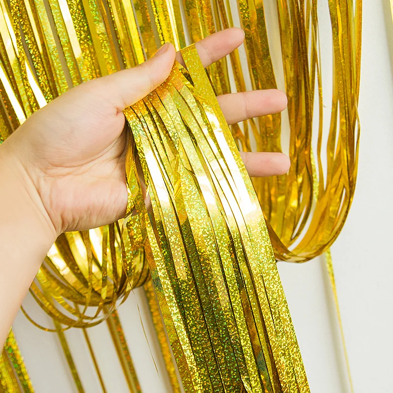 Party Wedding Backdrop Curtains Gold Glitter Tinsel Foil Curtain Adult Birthday Party Decorations Kids Photo Booth Rain Drapes Party Wedding Backdrop Curtains Gold Glitter Tinsel Foil Curtain Adult Birthday Party Decorations Kids Photo Booth Rain Drapes