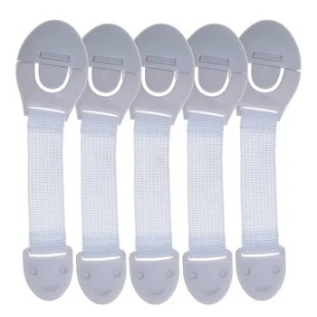 

5 Pcs Cabinet Door Drawers Refrigerator Toilet Lengthened Bendy Safety Plastic Locks For Child Kid Baby Safety T0151