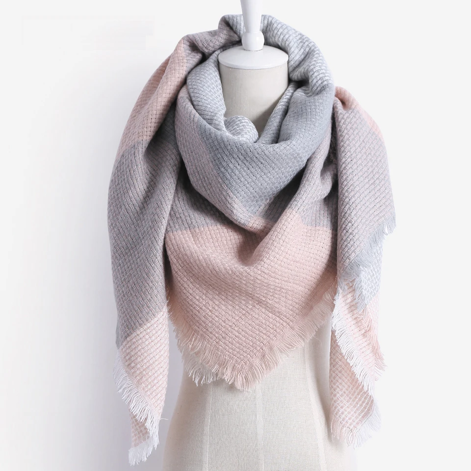 Hot Fashion Winter Square Scarf Women Oversize Blankets Luxury brand