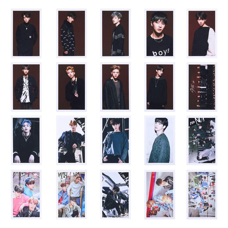 20pcs/set New K-pop STRAY KIDS Lomo Cards Self Made Paper Photo Cards For Fans Collection Gift