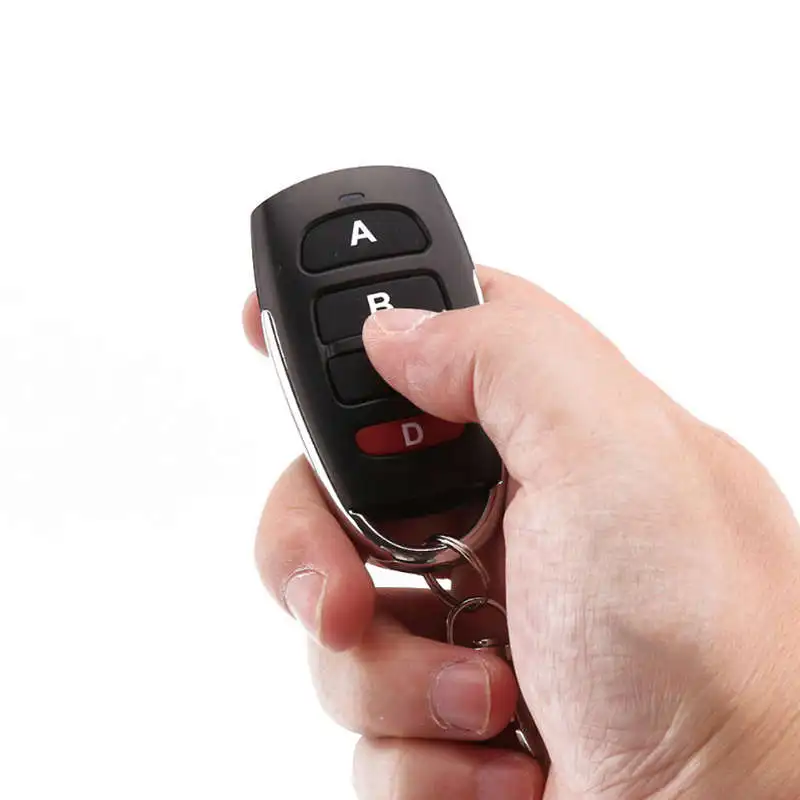 433mhz DC 12V 4 Button Learning RF Transmitter Remote Control Switch For Gate Garage Door Security Alarm Key Fob Car          #8