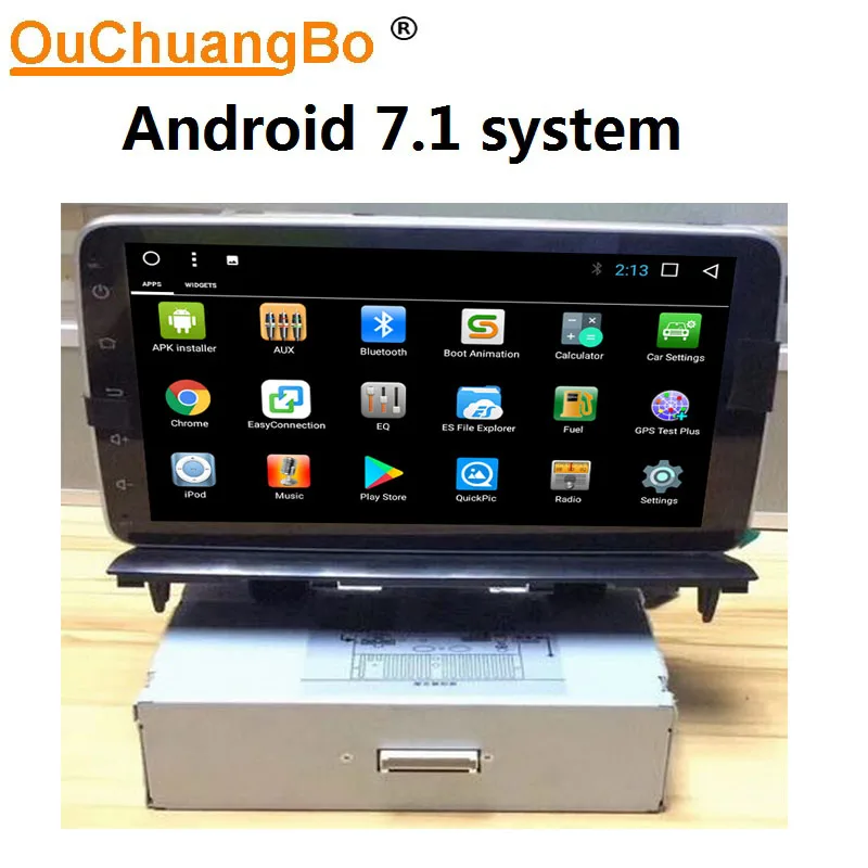 

Ouchuangbo Android 7.1 GPS Navigation Car audio player radio recorder For JAC S1 with mirror link Bluetooth