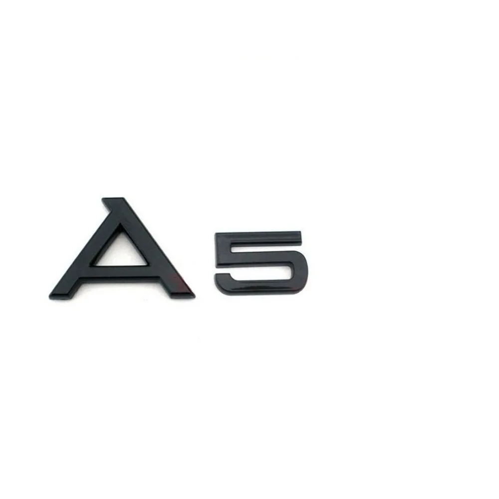 

Matt Black " A 5 " ABS Trunk Rear Number Letters Words Badge Emblem Decal Sticker for Audi A5