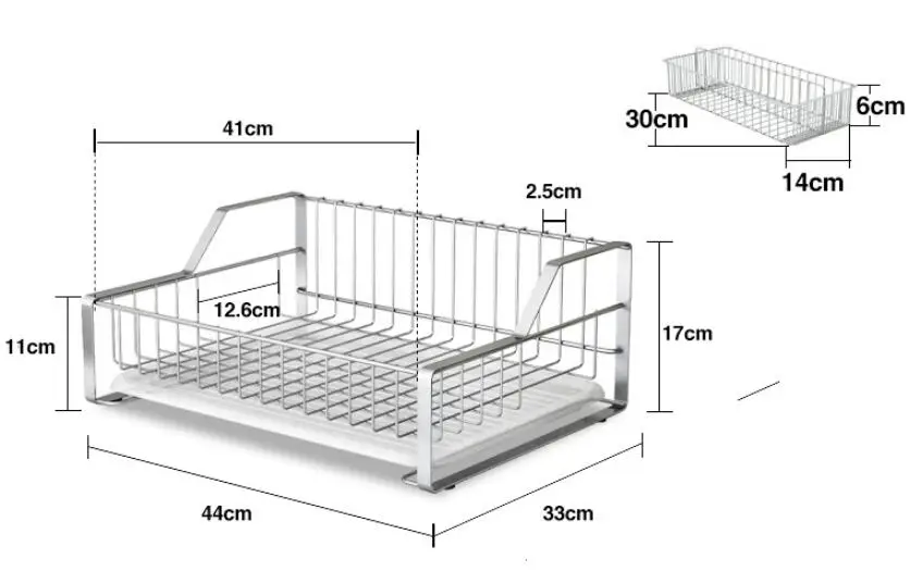 304 stainless steel bowl rack single drain dish rack kitchen rack store and hang the bowl rack LU5301