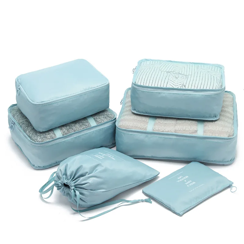 Portable Closet Organizer For Luggage Tidy Organizer 7pcs Travel Organizer Set Waterproof Multifunctional Storage Bag Set