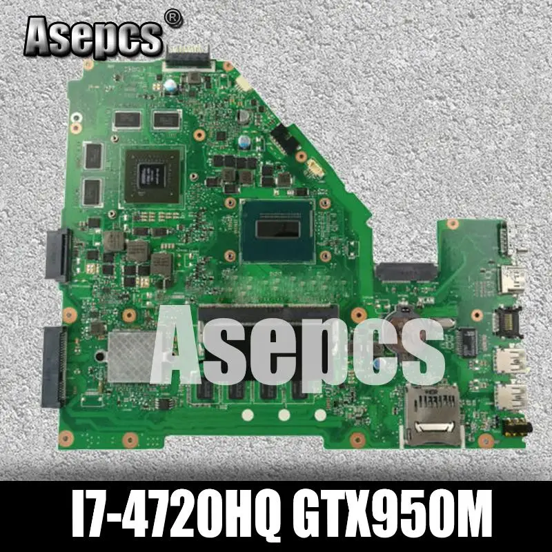 Asepcs X550JX материнская плата для ноутбука ASUS X550JX X550JF X550JD X550JK X550J X550 Тесты mainboar 4G Оперативная память I7-4720HQ GTX950M