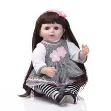 NPKCOLLECTIONS Brand Dolls 55CM Girl Toy Baby Doll 22″ Silicone Reborn Baby Girl Princess Toddler Doll Fashion Girl Doll