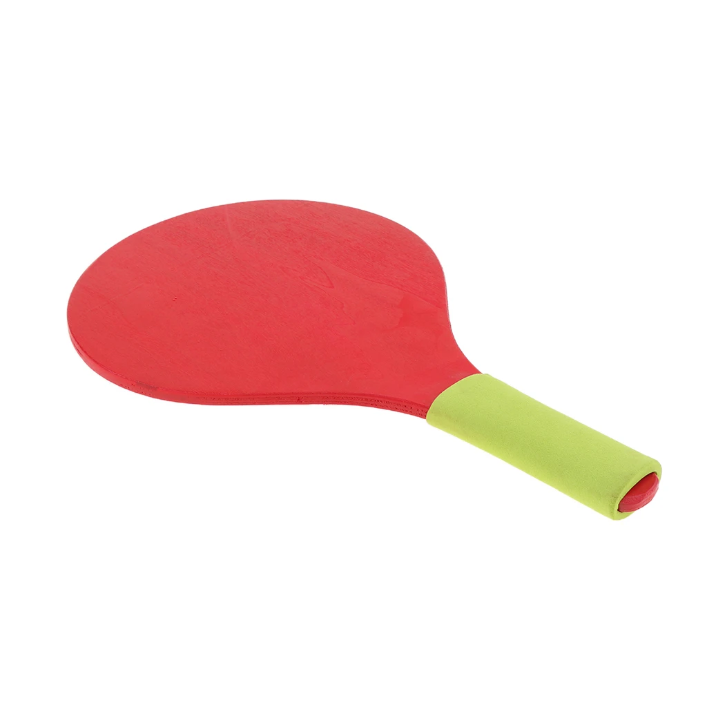 Beach Paddle Set Camping Gear Wooden Racket Beachball Badminton Racquet Cricket Ball Shuttlecock Yard Lawn Game