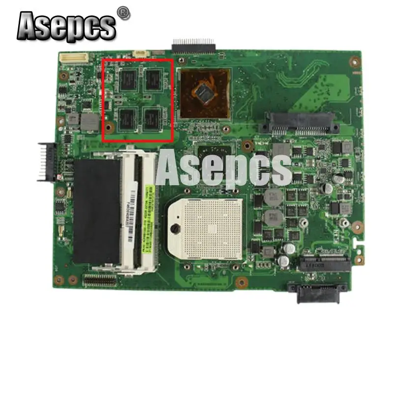 Asepcs K52DR материнская плата для ноутбука ASUS K52DR A52DE K52DE A52DR K52D K52 тест оригинальная материнская плата AMD 1G видеокарта