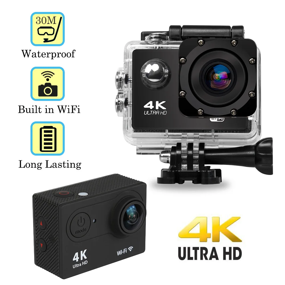 

Wifi Mini Action Camera Ultra HD 4K Waterproof Underwater 30M Portable Micro Camcorder Mini Video DVR Camera Outdoor Sports