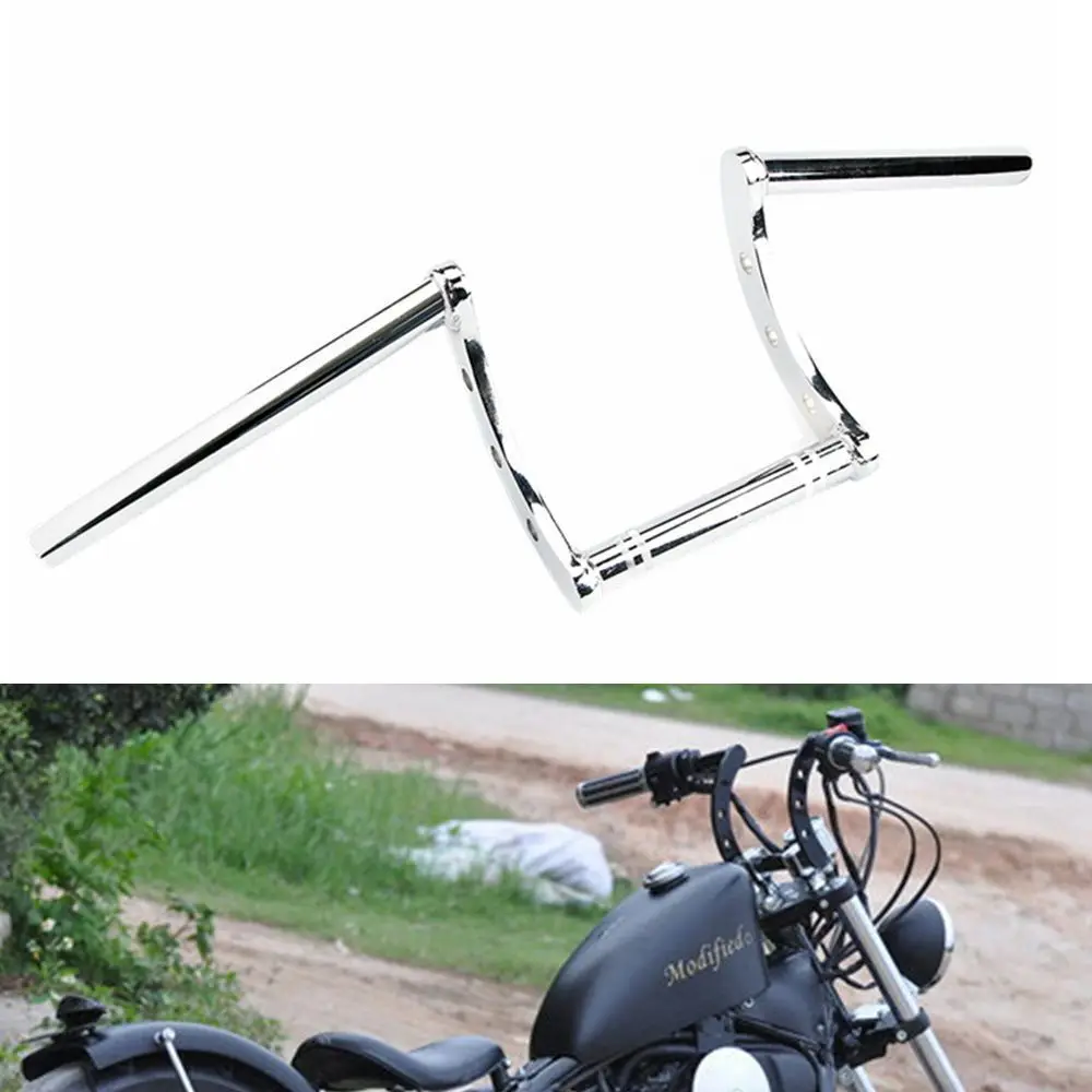Chrome Motorcycle Handlebar Drag Bar 1" 25mm Z Bars For Harley Davidson Sportster XL883 XL1200