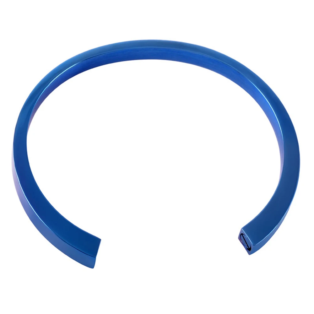 

MJB5015 wholesale Blank Engravable cremation jewelry fashion blue plating bracelets bangles