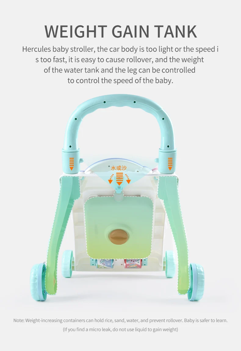 Детские музыкальные ходунки для сидения на подставке, многофункциональная детская коляска с регулируемой водой, детские первые шаги, автомобильная игрушечная тележка