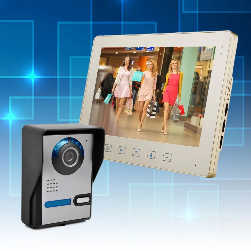 

YobangSecurity Wired 10" inch Video Door Phone House Gate Intercom Camera with 1 Indoor Monitor System
