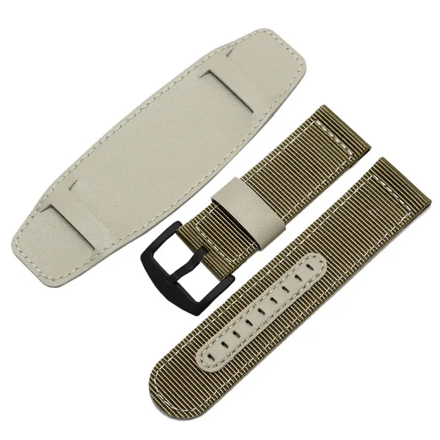 High Quality Nylon Watch Band Watchband Leather Strap 18mm 20mm 22mm