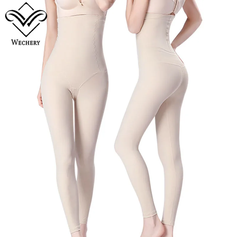 Wechery Body Shaper длинные трусики управления эластичные гибкие Корректирующее белье для женщин высокое нижнее белье для похудения брюки из спандекса