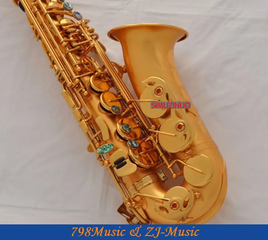 Профессиональный позолоченный альт саксофон с жемчужной оболочкой и чехол