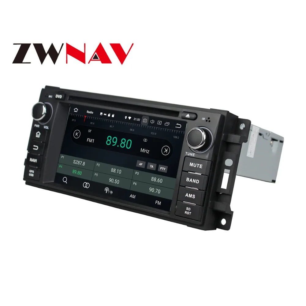 Sale Android 8.0 Car DVD player GPS navigation radio Stereo for Jeep Grand Cherokee Compass Wrangler 2010 UNIT auto multimedia 4