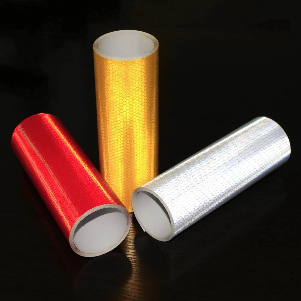 20cmx3m Safety Mark Reflective Tape Stickers Car Styling Self Adhesive Warning Tape Automobiles Mot