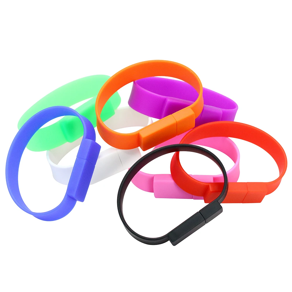 32gb usb Colorful Silicone Bracelet 8GB 16GB 32GB 64GB USB Flash Drive 256GB Pen Drive 128GB USB Memory Stick Disk Wrist Band Pendrives 4gb pen drive