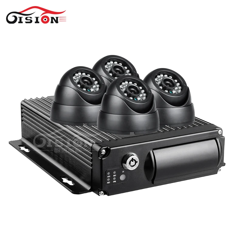  Trasporto Libero 4CH Video/Ingresso Audio 4G GPS Tracker SD Veicolo Auto Dvr Mobile + 4Pcs Indoor d