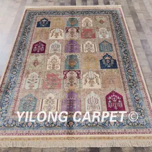 Yilong 5.5x" ручной работы, шелковые персидские Ковры Хереке четыре сезона прочный Ковры(ywx074a5.5x8