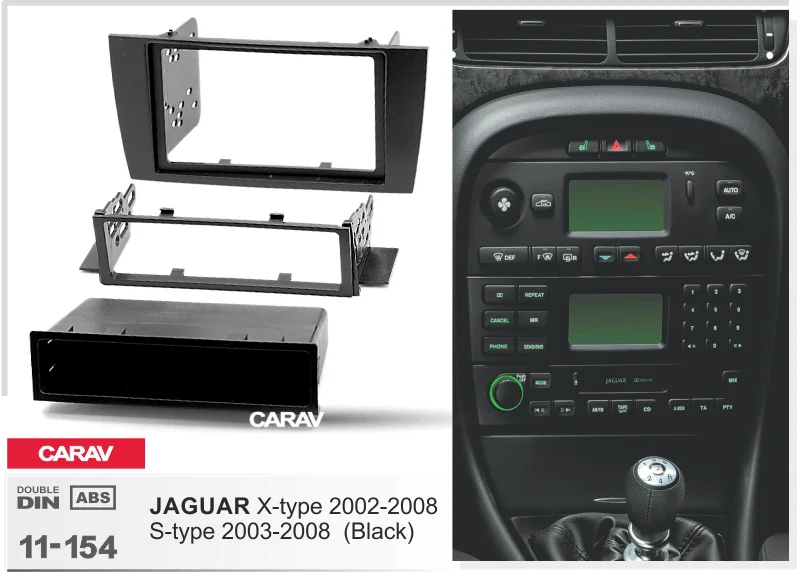 Радио фасции Для JAGUAR X-type 2002-2008 S-type 2003-2008 w/карманное Двухканальное Радио DVD стерео CD панель Dash Mount CARAV 11-154