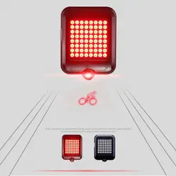 64 светодиодный инфракрасный Предупреждение свет MTB дороги велосипед Включите свет Intelligente отложным воротником сзади сигнала стоп-сигналы