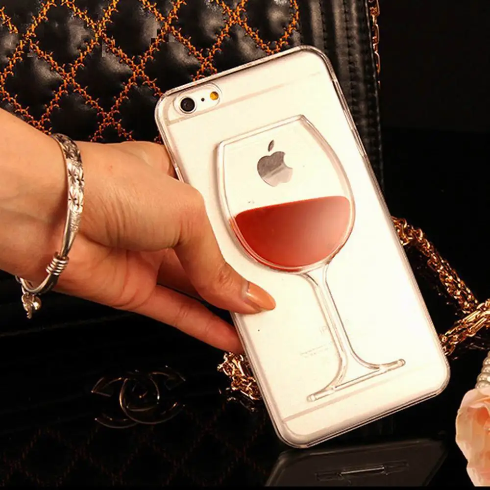 Case For iPhone 7 For iPhone 6 6S 7 5 5s SE Plus Liquid Quicksand Red