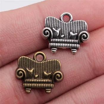 

WYSIWYG 8pcs 17x14mm Pendant Sofa Sofa Charm Pendants For Jewelry Making Antique Silver Color Sofa Pendants