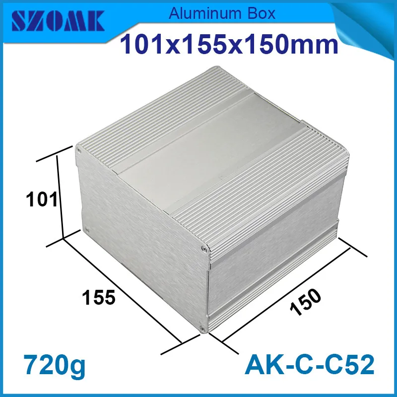 

1 piece good quality aluminium enclosure szomk electronics project housing for controller 101*155*150mm