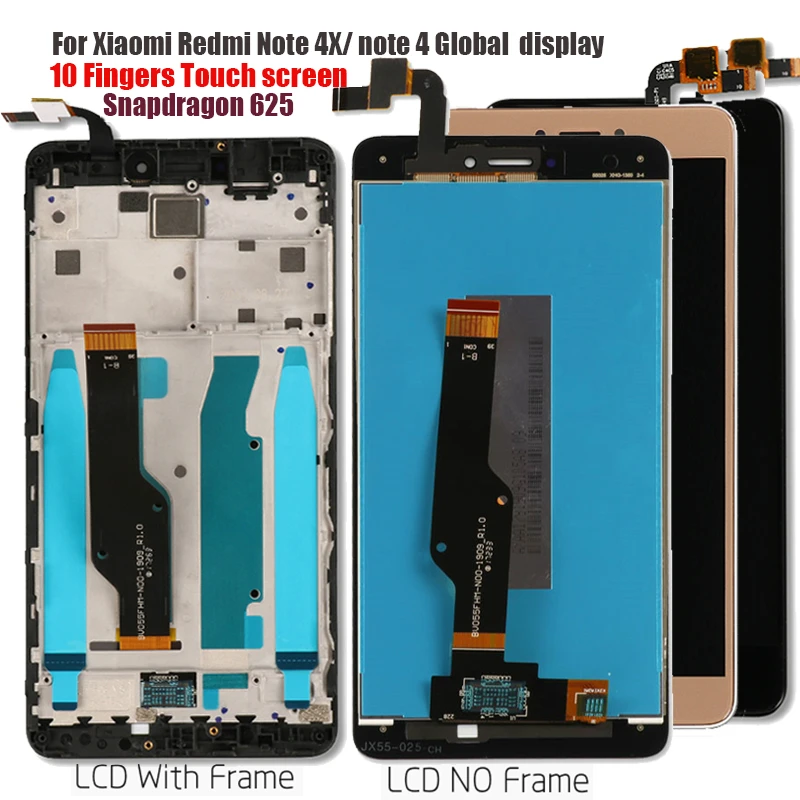 

New 5 inch HD Touch Screen For Xiaomi Redmi Note 4X/4 Global LCD Display Touch Screen replacement for Xiaomi Redmi Note 4