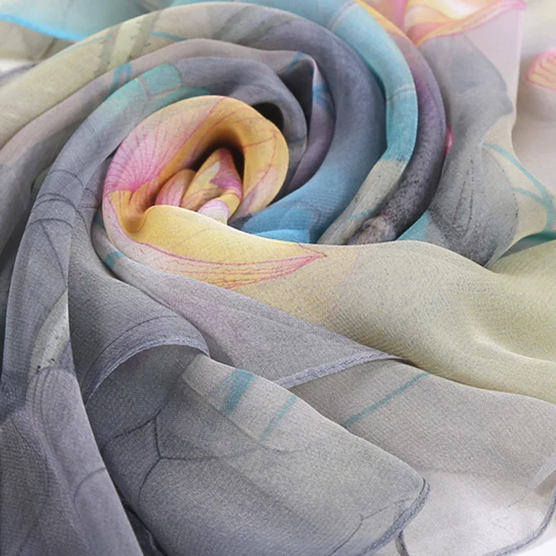 7 видов цветов разноцветные Для женщин лотоса Цветочный принт накидка бикини длинные мягкие шарфы краткое купальники пикантные модные пляжное платье туника