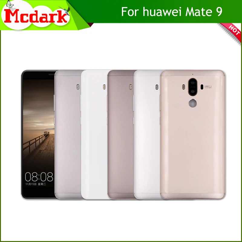 

For Huawei Mate 9 Back Battery Cover Case protection Cover fingerprint Sensor Flex Cable+Camera Lens For Huawei enjoy 7 plus
